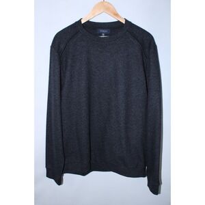 NWOT Sease Men's XXL/54 Dark Gray Check Wool Cashmere Blend Crew Neck Sweater